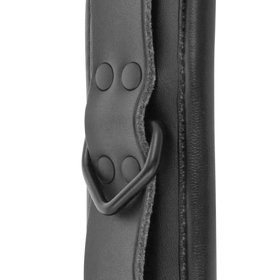 DARKNESS - BLACK LEATHER ADJUSTABLE ANKLE CUFFS