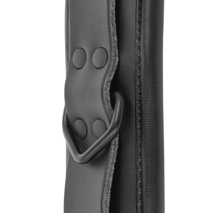 DARKNESS - BLACK LEATHER ADJUSTABLE ANKLE CUFFS