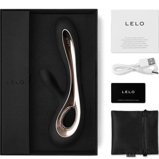 LELO - SORAYA 2 BLACK RABBIT VIBRATOR - 1