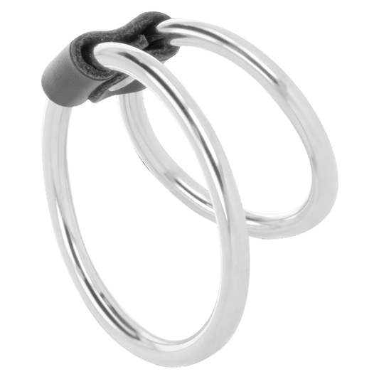 DARKNESS - DOUBLE METAL PENIS RING - 1