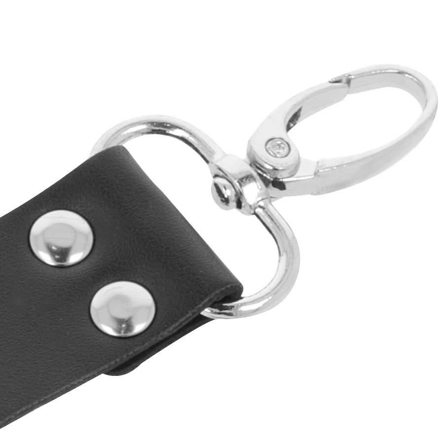 DARKNESS - LEATHER HANDCUFFS FOR FOOT AND HANDS BLACK - 5