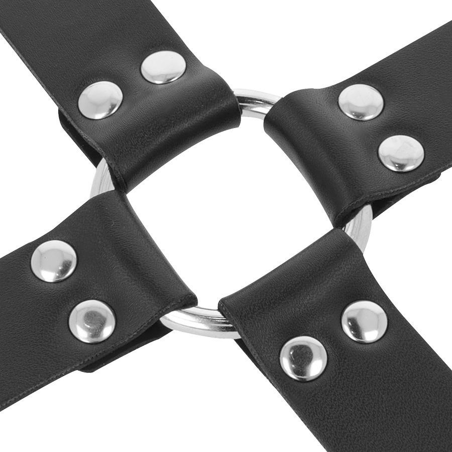 DARKNESS - LEATHER HANDCUFFS FOR FOOT AND HANDS BLACK - 4