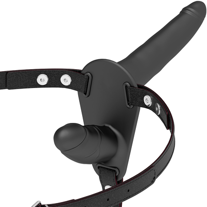 FETISH SUBMISSIVE HARNESS - BLACK DOUBLE PENETRATION - 5