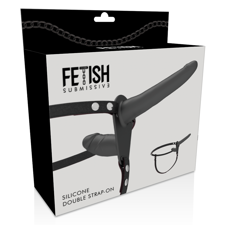 FETISH SUBMISSIVE HARNESS - BLACK DOUBLE PENETRATION - 3
