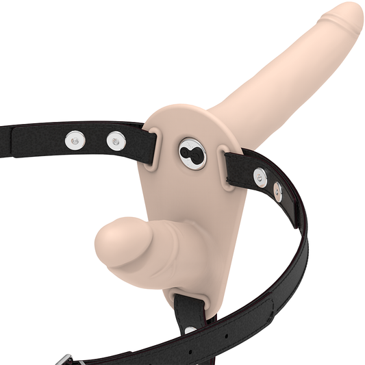 FETISH SUBMISSIVE HARNESS - DOUBLE PENETRATION FLESH UP VIBRATOR - 1