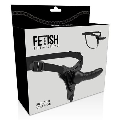 FETISH SUBMISSIVE HARNESS - BLACK SILICONE REALISTIC 16 CM - 5