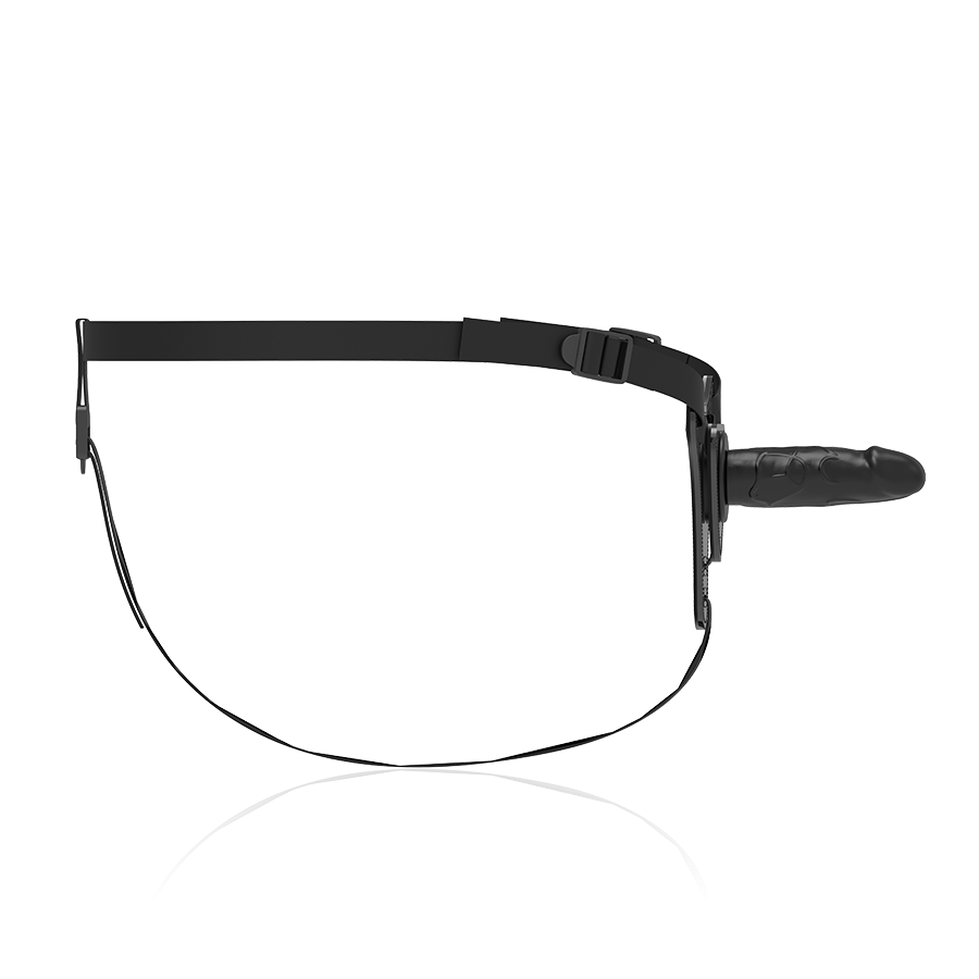FETISH SUBMISSIVE HARNESS - REALISTIC BLACK SILICONE 15 CM - 3
