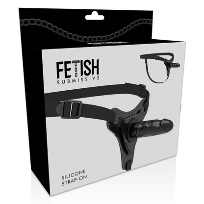 FETISH SUBMISSIVE HARNESS - REALISTIC BLACK SILICONE 15 CM - 5