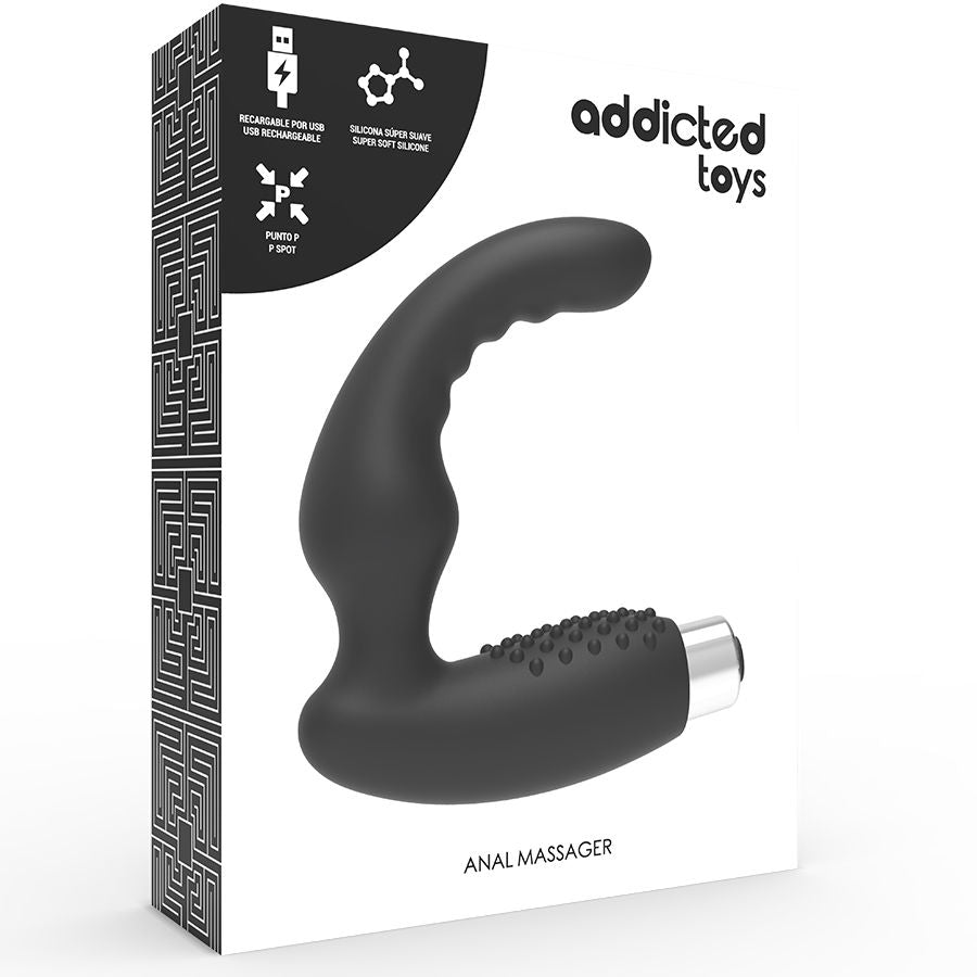 ADDICTED TOYS - PROSTATIC VIBRATOR RECHARGEABLE MODEL 2 - BLACK - 3