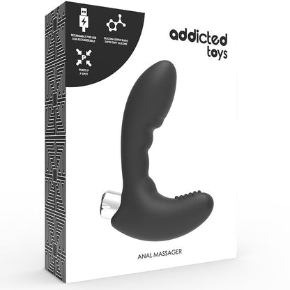 ADDICTED TOYS - RECHARGEABLE PROSTATIC VIBRATOR MODEL 4 - BLACK