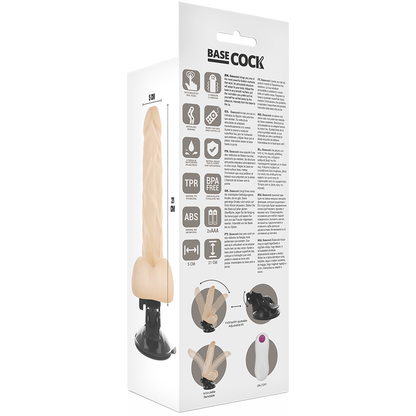 BASECOCK - BLACK REMOTE CONTROL ARTICULATING VIBRATOR 21 CM -OR- 5 CM
