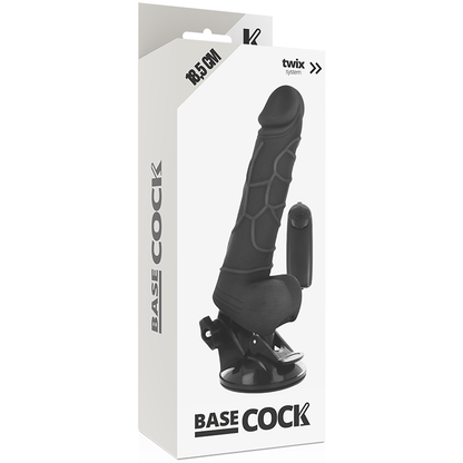 BASECOCK - REALISTIC VIBRATOR REMOTE CONTROL BLACK 18.5 CM -O- 4CM - BLACK - 8