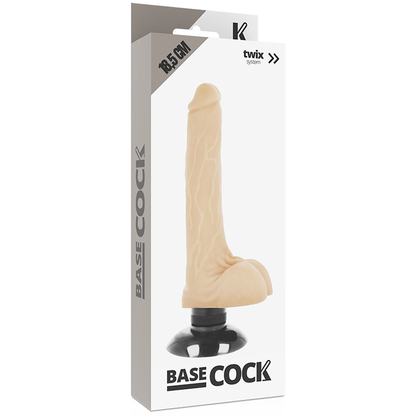 BASECOCK - REALISTIC VIBRATOR BASECOCK 2-1 BLACK 18.5 CM -O- 4 CM