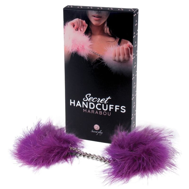 SECRETPLAY - PURPLE MARABOU HANDCUFFS - 3