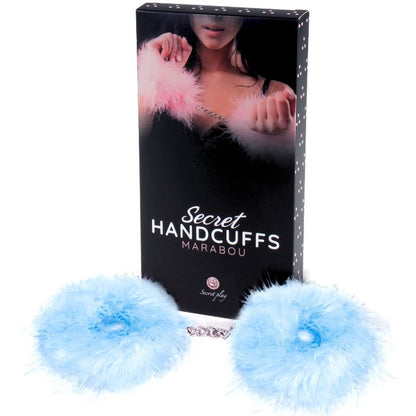 SECRETPLAY - MARABOU LIGHT BLUE HANDCUFFS