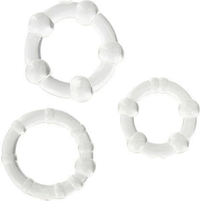 SEVEN CREATIONS - SET OF THREE TRANSPARENT PENIS RINGS - 1