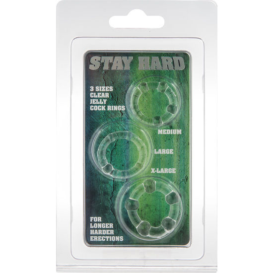 SEVEN CREATIONS - SET OF THREE TRANSPARENT PENIS RINGS - 2