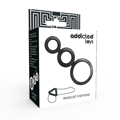 ADDICTED TOYS - RINGS SET FOR PENIS - SMOKED - 1