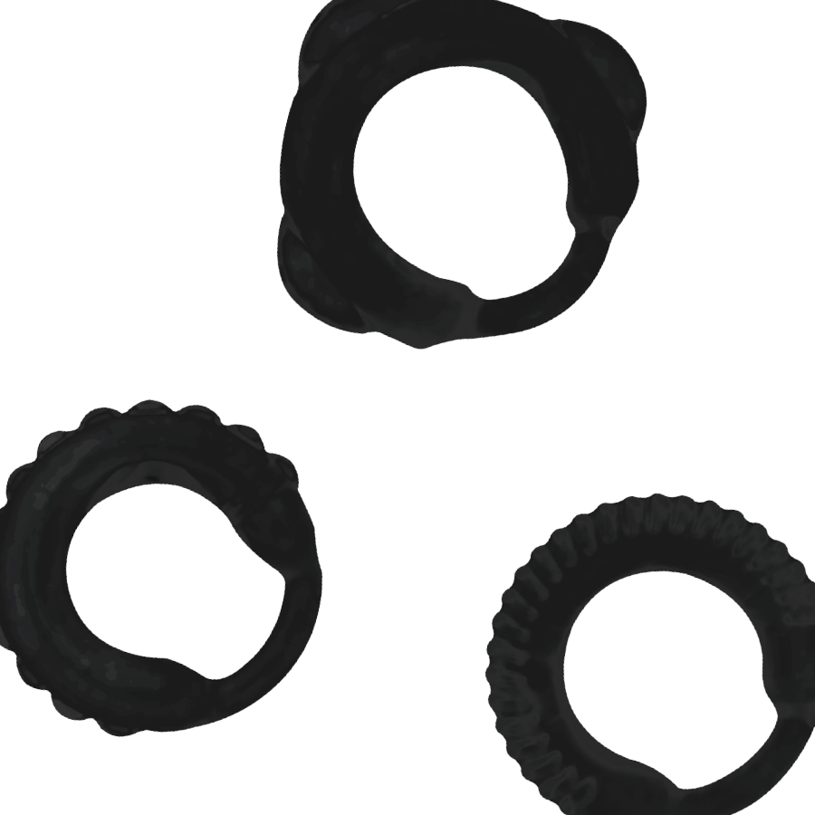 ADDICTED TOYS - C-RING SET BLACK - 4