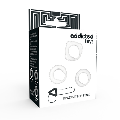 ADDICTED TOYS - C-RING SET CLEAR - 3