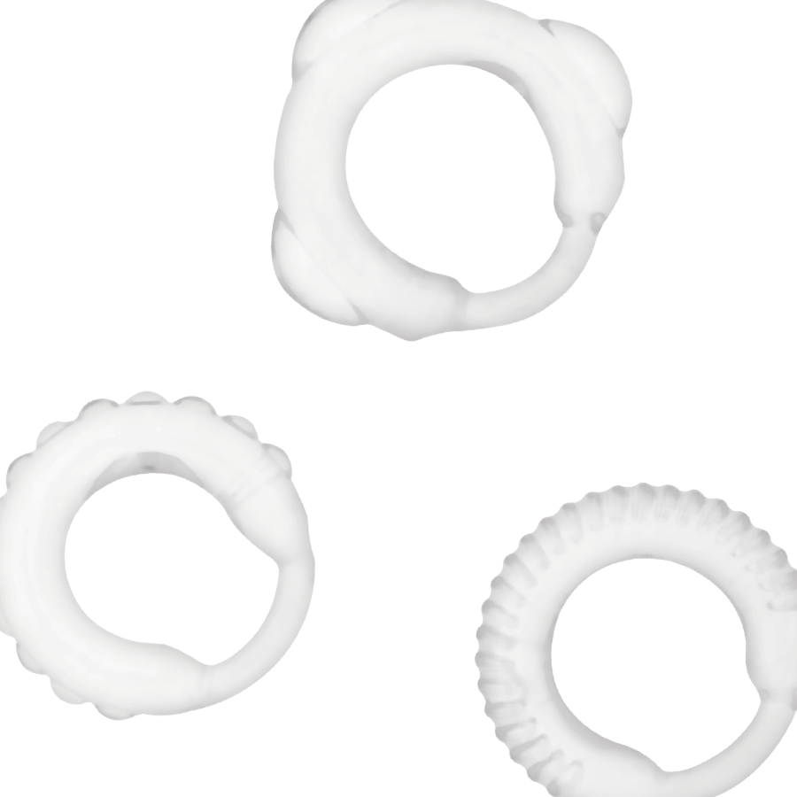ADDICTED TOYS - TRANSPARENT C-RING SET