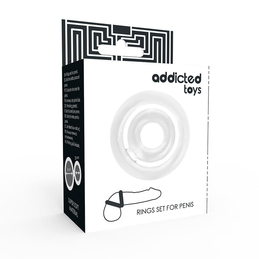 ADDICTED TOYS - POTENZ- C-RING PENIS CLEAR - 3