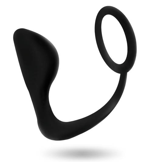 ADDICTED TOYS - ANAL PLUG WITH BLACK PENIS RING - 1