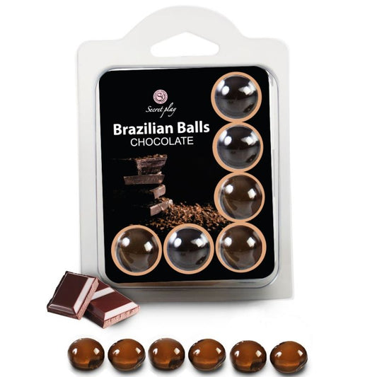 SECRETPLAY - SET 6 BRAZILIANS BALLS CHOCOLATE - 1