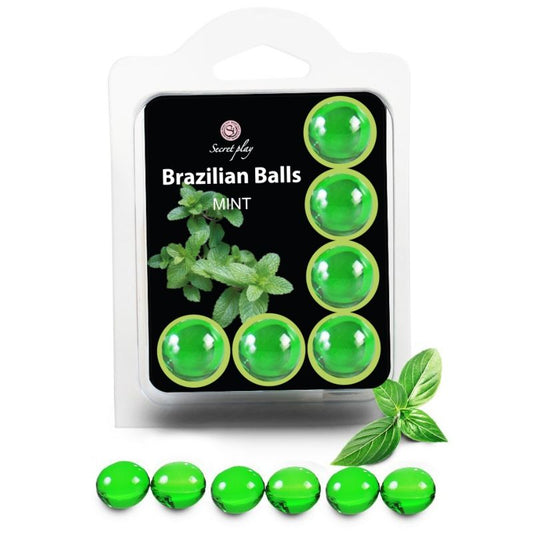 SECRETPLAY - SET 6 BRAZILIANS BALLS MINT - 1