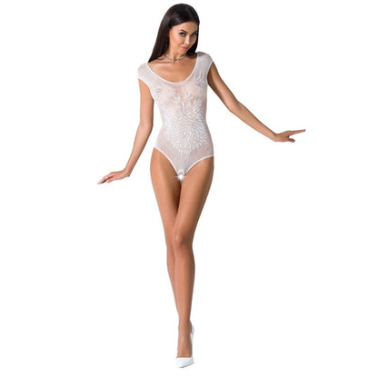 PASSION - WOMAN BS064 WHITE BODYSTOCKING ONE SIZE - ONE SIZE / WHITE - 4