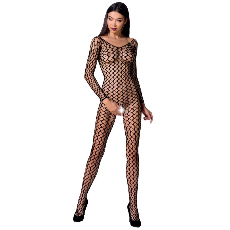 PASSION - WOMAN BS068 RED BODYSTOCKING ONE SIZE - ONE SIZE / BLACK - 2