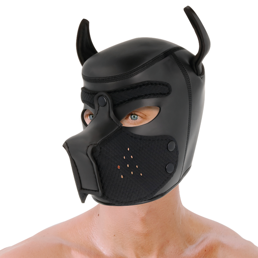 DARKNESS - NEOPRENE DOG MASK WITH REMOVABLE MUZZLE L - 1