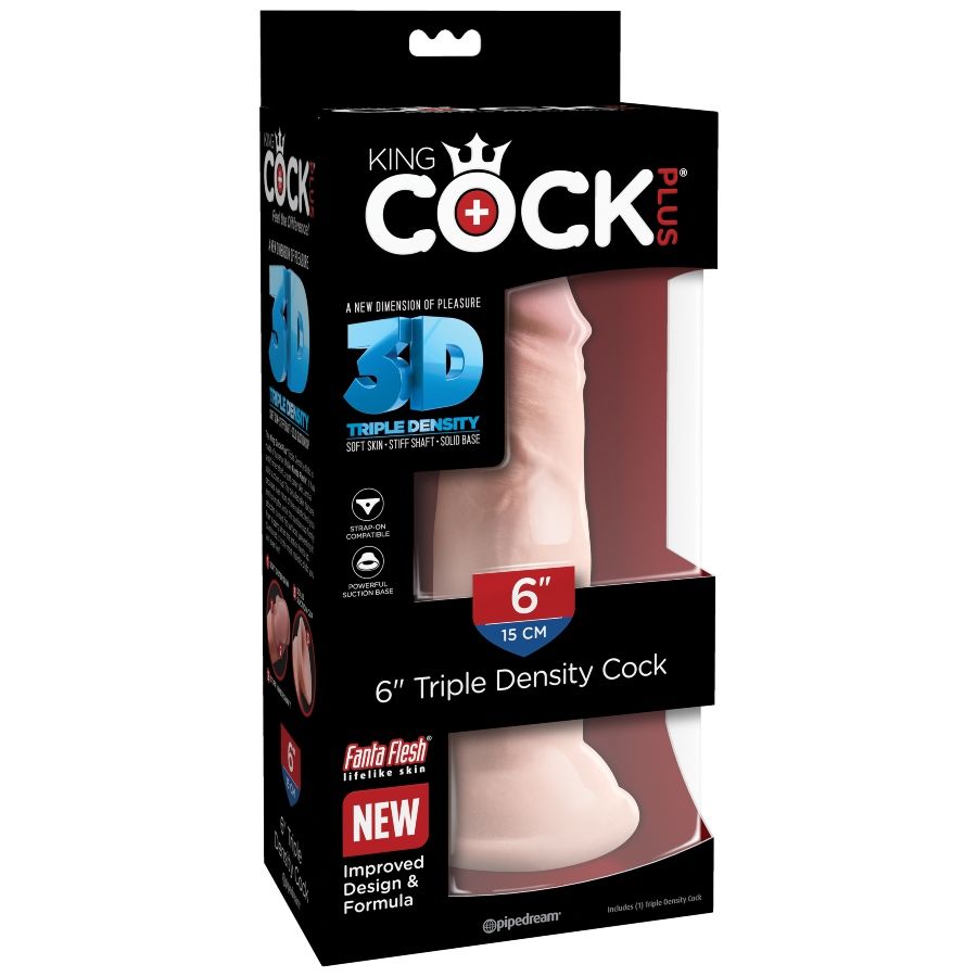 KING COCK - TRIPLE DENSITY DILDO 15 CM - 7