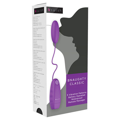 B SWISH - BNAUGHTY CLASSIC VIBRATING BULLET PURPLE - 2