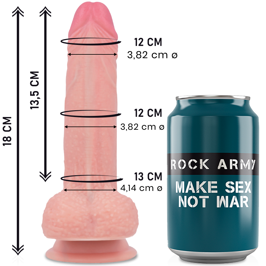 ROCKARMY - LIQUID SILICONE PREMIUM MUSTANG REALISTIC 18 CM -O- 4.14 CM - 5