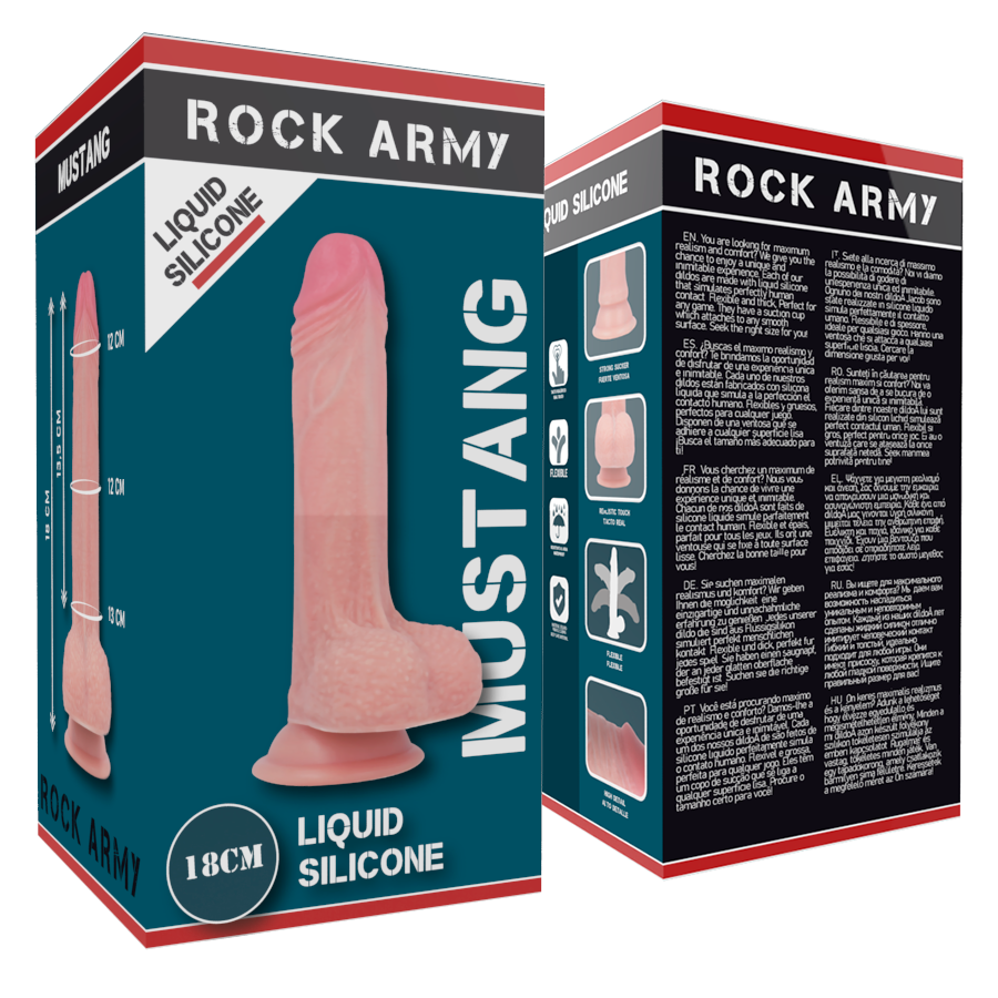 ROCKARMY - LIQUID SILICONE PREMIUM MUSTANG REALISTIC 18 CM -O- 4.14 CM - 4