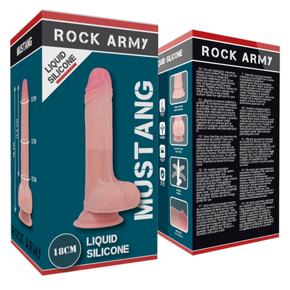 ROCKARMY - LIQUID SILICONE PREMIUM MUSTANG REALISTIC 18 CM -O- 4.14 CM - 4