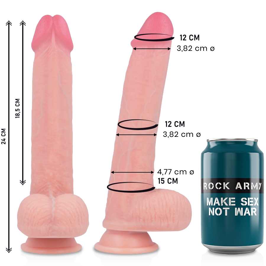 ROCKARMY - LIQUID SILICONE PREMIUM KINGCOBRA REALISTIC 24 CM -O- 4.77 CM - 1