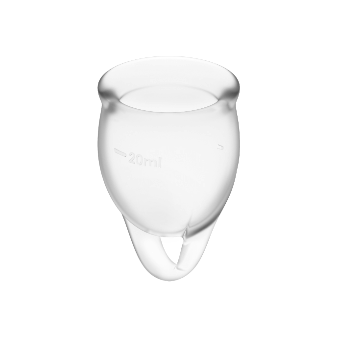 SATISFYER - FEEL CONFIDENT MENSTRUAL CUP CLEAR 15 + 20 ML - TRANSPARENTE - 6