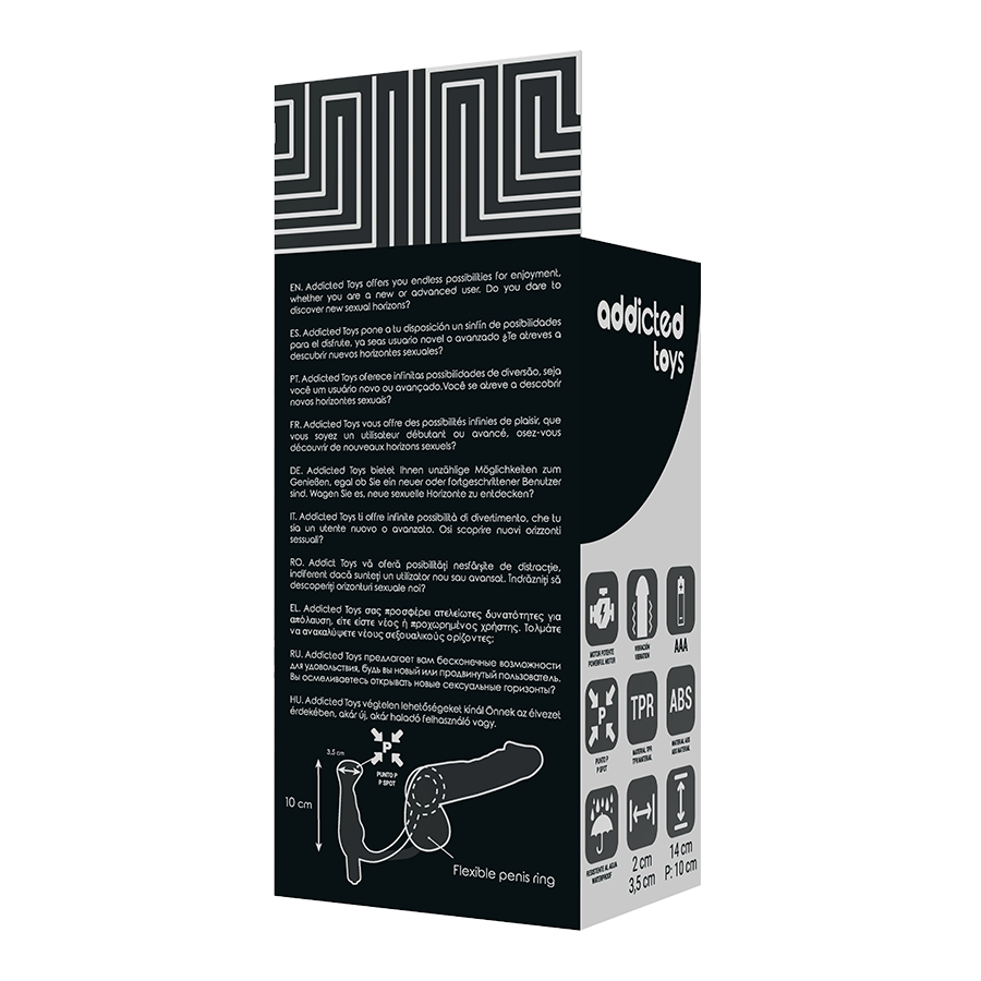 ADDICTED TOYS - VIBRATOR PROST TICO BLACK 10 CM - 4