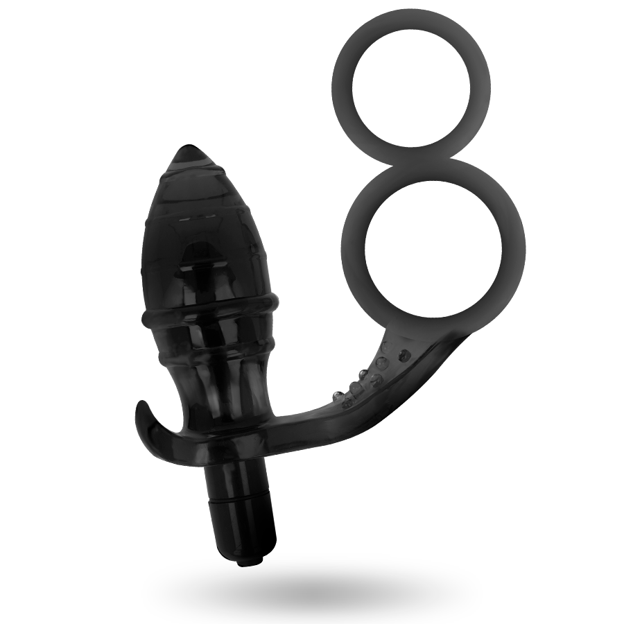 ADDICTED TOYS - BUTT PLUG WITH DOUBLE BLACK RING