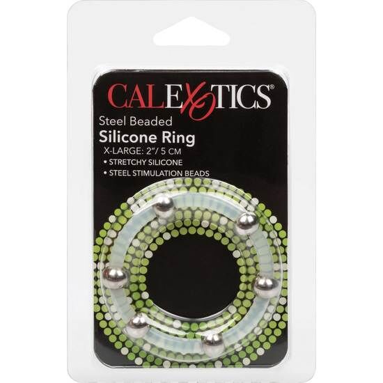 CALEXOTICS - STEEL BEADED SILICONE RING XL - 2
