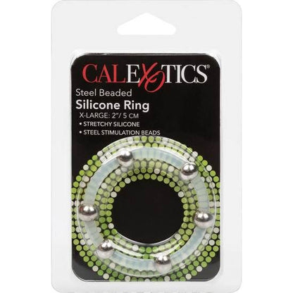 CALEXOTICS - STEEL BEADED SILICONE RING XL - 2