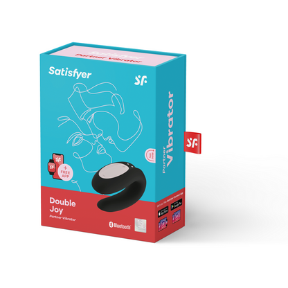 SATISFYER - DOUBLE JOY CON APP PURPLE - BLACK - 7