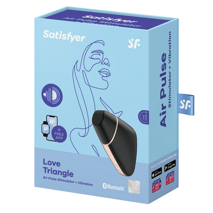 SATISFYER - LOVE TRIANGLE AIR PULSE STIMULATOR & VIBRATOR WHITE - 4