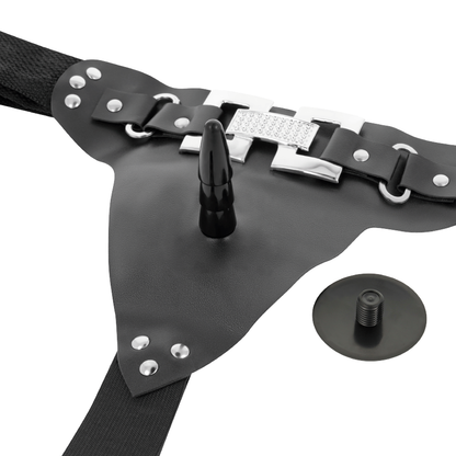 HARNESS ATTRACTION - DELUXE HARNESS WITH REALISTIC VIBRATION 18 CM -O- 4.5 CM - 4