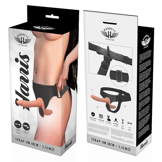 HARNESS ATTRACTION - HARRIS DOUBLE PENETRACI N WITH VIBRATION 18 CM -O- 3.5 CM - 1