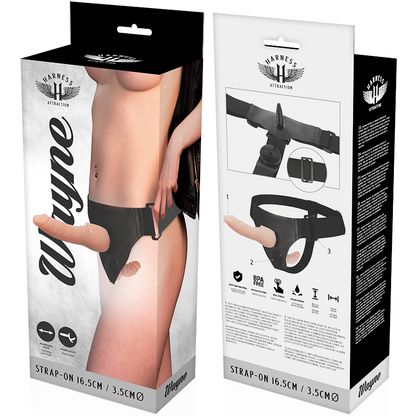 HARNESS ATTRACTION - WAYNE DOUBLE PENETRACI N 16.5 CM -O- 3.5 CM - 3