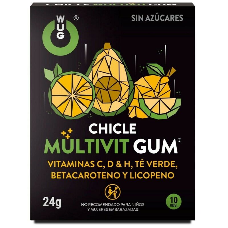 WUG GUM - MULTIVIT VITAMIN C, H, D, BETA-CAROTENE, LYCOPENE AND GREEN TEA 10 UNITS - 2