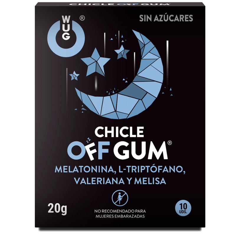 WUG GUM - OFF VALERIAN, TRYPTOPHAN, LEMON BALM AND MELATONIN 10 UNITS - 2